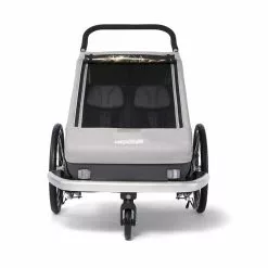 Croozer Kid Keeke 2 Kinderanhänger -Croozer Verkäufe 121001620 croozer kid keeke 2 front 01 stone grey 2020 web 1000 x 1000