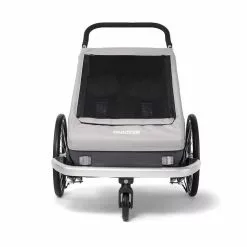 Croozer Kid Keeke 2 Kinderanhänger -Croozer Verkäufe 121001620 croozer kid keeke 2 front 02 stone grey 2020 web 1000 x 1000