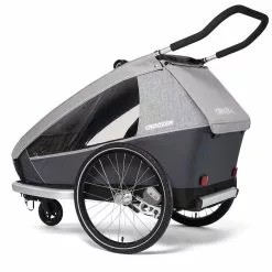 Croozer Kid Keeke 2 Kinderanhänger -Croozer Verkäufe 121001620 croozer kid keeke 2 seite 01 stone grey 2020 web 1000 x 1000