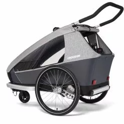 Croozer Kid Keeke 2 Kinderanhänger -Croozer Verkäufe 121001620 croozer kid keeke 2 seite 02 stone grey 2020 web 1000 x 1000