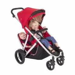 Phil&teds Phil & Teds Vibe 3 & Verve 3 Double Kit Cherry 2016 -Croozer Verkäufe 2959 vibe and verve stroller with double kit and 2 kids