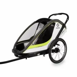Hamax, Breeze Fahrradanhänger Für Kinder 2023 -Croozer Verkäufe ham400201 hamax breeze white green bicycle arm