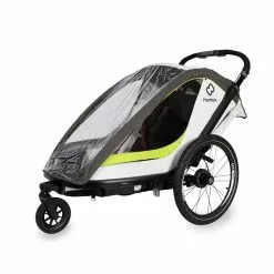 Hamax, Breeze Fahrradanhänger Für Kinder 2023 -Croozer Verkäufe ham400201 hamax breeze white green rain cover