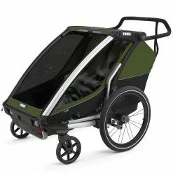 Thule Chariot Cab 2 Kinderanhänger 2023 -Croozer Verkäufe thule chariot cab cypress green 14
