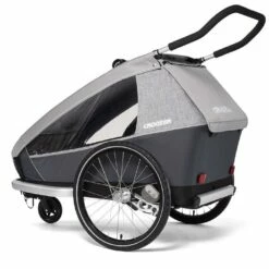 Croozer Kid Keeke 2 Kinderanhänger 21 Croozer Kid Keeke 2 Kinderanhänger -Croozer Verkäufe 121001620 croozer kid keeke 2 seite 01 stone grey 2020 web 1000 x 1000