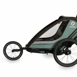 Hamax, Cocoon Fahrradanhänger Für Kinder 2023 -Croozer Verkäufe ham400231 hamax cocoon green black jogger wheel side